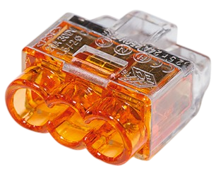 З'єднувач проводів HellermannTyton HelaCon Plus Mini HCPM-3 3-провідний 24 А 600 В 0.5–2.5 мм² 100 шт (148-90037)