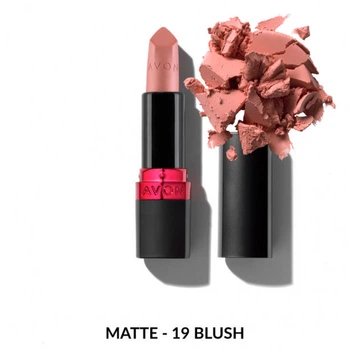 Avon Зволожувальна матова губна помада «Ультра» , 3.6 г ( Полунична глазур / Blush ) 19