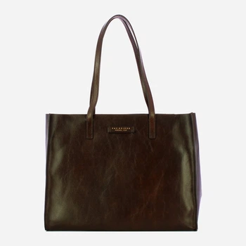 Torebka shopper damska ze skóry naturalnej The Bridge Mirra 04131401 TV Brązowa (800070359566)