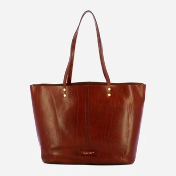 Torebka shopper damska ze skóry naturalnej The Bridge Lisa 042006E7 14 Brązowa (800070359576)