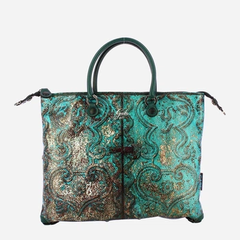 Torebka crossbody damska ze skóry naturalnej duża Gabs G3Plus G000033T2X2361 S0617 Zielona (800070361212)