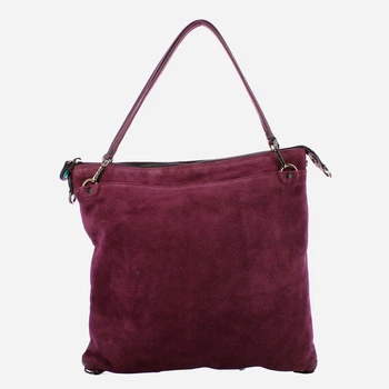 Torebka crossbody damska ze skóry naturalnej duża Gabs G16 G012610T2X3214 C3530 Bordowa (800070361243)