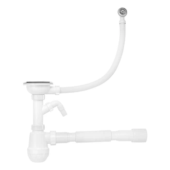 Сифон для кухонної мийки Kroner KRP KS02R-1 3 1/2“х40/50мм (CV032077)