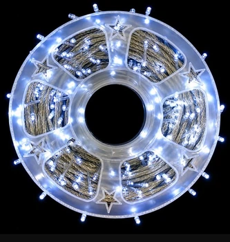 Уличная светодиодная гирлянда 320 LED, 50 м, прозрачный ПВХ 2 мм, белая, FLASH (10), 220 В, 1427-030