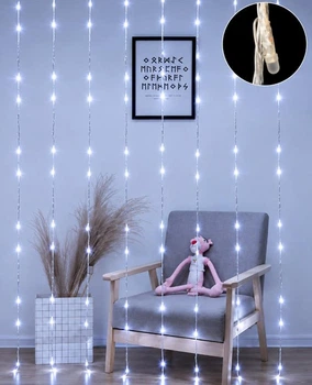 Гирлянда Водопад 240 LED, 3м х 2м, белая, 220 В, 15320-03