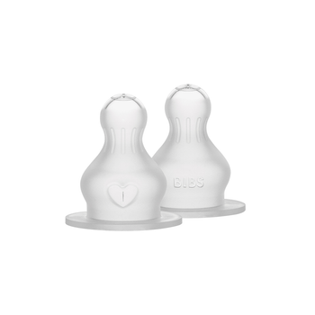 Змінні соски для пляшечки BIBS Bottle Nipple 2 шт Silicone Силіконові (Середній потік від 2-х місяців)