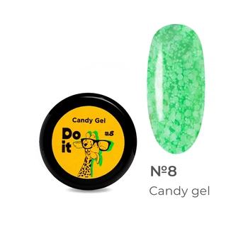Do it Гель лак Candy Gel глиттер №8 зеленый 5 мл