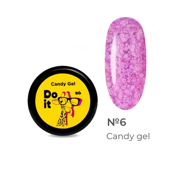 Do it Гель лак Candy Gel глиттер №6 фиолетовый 5 мл