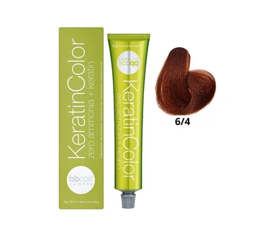 Безаміачна крем-фарба BBcos для волосся Keratin Color 6/4 Блондин темний мідний 100 мл