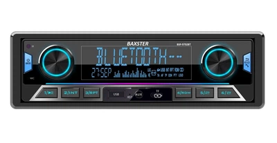 Автомагнітола 1DIN BAXSTER BSF-5752BT (Bluetooth/USB/Type-C/MicroSD/AUX/FM) RGB + пульт