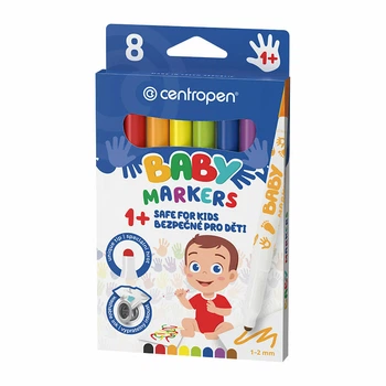 Набір фломастерів Centropen "Baby" 1-2 мм 8 кольорів від +1 року (8660/08)