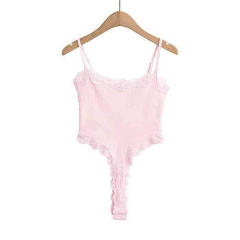 Женское боди с кружевом / Розовый 42-46 / BASED 0227571