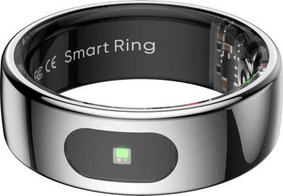 Смарт-кільце Smart Ring 7 R08+ 17,3-17,5 мм із кейсом для заряджання, сріблясте