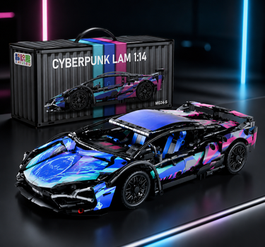 Машинка конструктор CyberPunk Car 0079 масштаб 1:14 Ламборгини КиберПанк на 1314 деталей