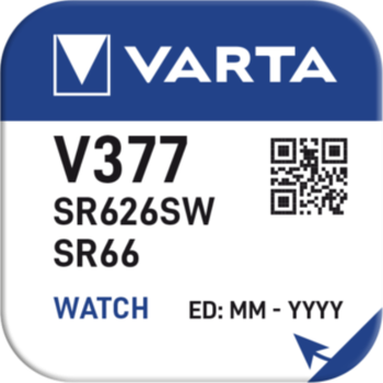 Батарейка таблетка VARTA V 377 SR66 1.55V блістер 1 шт.