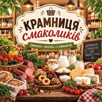 Баннер "Магазин вкусностей. Корзина", размер 2х2 м.