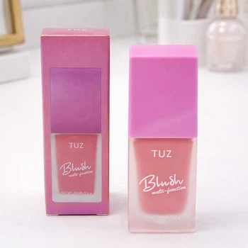Рум'яна кремові TUZ Blush Multi-Function 3в1 20 мл з дозатором ніжний рожевий тон 03 для макіяжу обличчя губ та повік з природним фінішем