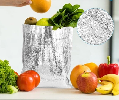 Термоізоляційний мішок для продуктів з алюмінієвої фольги, термопакет 15*20 см, (G6-04022)