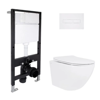 Комплект инсталляция с унитазом Ultra Quiet 520x360x320 Standard QTAP JAY QT07335175W51601