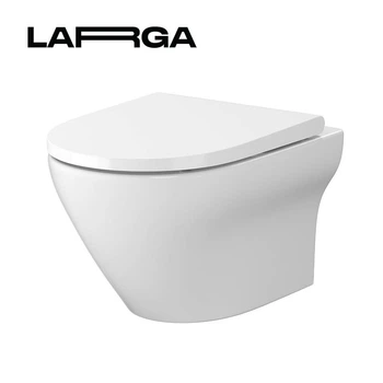 Набір LARGA EW CLEAN ON овальний B331 підвит. Сидіння SLIM WRAP з плавною кривизною CERSANIT S701-472