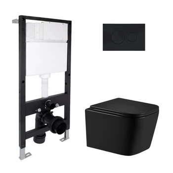 Комплект инсталляция с унитазом Ultra Quiet 485x340x290 Standard QTAP CROW QT05335171MB51719