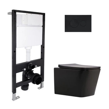 Комплект инсталляция с унитазом New Ultra Quiet 490x365x325 Standard QTAP TERN QT17332303ASMB51689