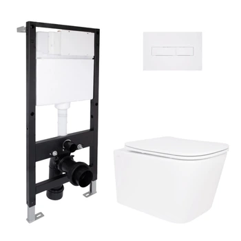 Комплект инсталляция с унитазом Ultra Quiet 520x360x290 Standard QTAP CROW QT05335172W51619