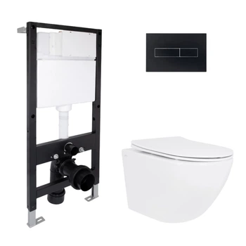 Комплект инсталляция с унитазом Ultra Quiet 520x360x320 Standard QTAP JAY QT07335175W51602