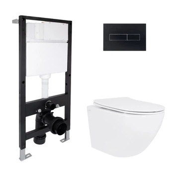Комплект инсталляция с унитазом Ultra Quiet 485x360x320 Standard QTAP JAY QT07335177W51590