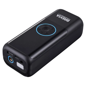 Компрессор портативный Brevia 3в1 10Атм 21л/мин 6000mAh с LED-фонарем и автостопом + PowerBank 25120PTI