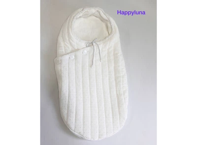 Дитячий конверт кокон Happy Luna муслін 56 см Молочний (0823-56)