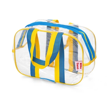 Прозора сумка з ремінними ручками Жовто-блакитна XL (65*35*30)