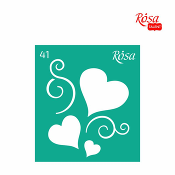 Трафарет многоразовый самоклеющийся, No41, 9х10см, серия «Love», ROSA TALENT