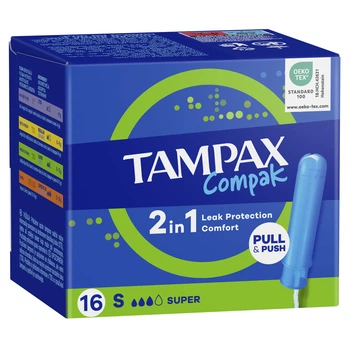 Тампони Tampax Compak Super з аплікатором 16 шт