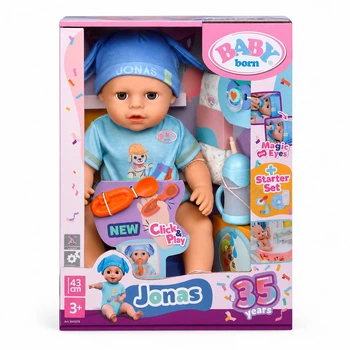 Лялька Baby Born Zapf Creation Click and Play Джонас 43 см з аксесуарами 840078