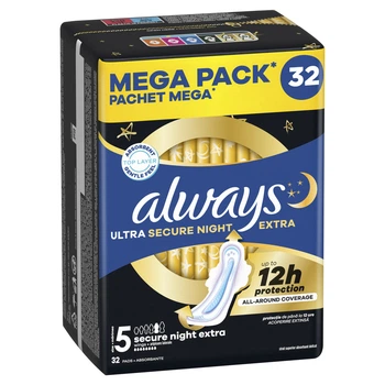 Гігієнічні прокладки Always Ultra Secure Night Extra (Розмір 5) 32 шт