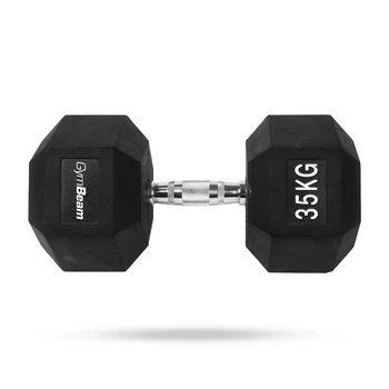 Гексагональна гантель білий 35 kg - GymBeam Accessories