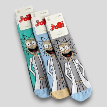 Носки Рик и Морти высокие женские/подростковые р.36-40 JuBi (JB010-314) — 3 пары