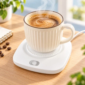 Магнитная мешалка для напитков с подогревом на 1 чашку Magnetic Levitation Stirrer 950 белая