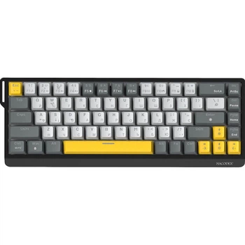 Клавиатура Ajazz x NacodeX NK68 V2 Red Switch Black/Grey/Yellow (NK68-V2-R-BGY) [175699]