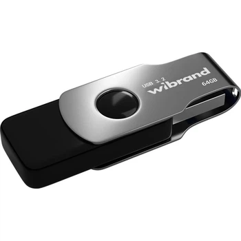USB флеш-накопитель Wibrand Lizard 64GB USB-А 3.2 Gen1 Black (WI3.2/LI64P9B) [173094]