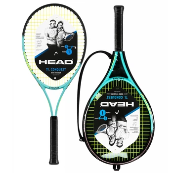 Ракетка для большого тенниса 27" HEAD Ti. Conquest 230394-3 grip-3 (титан, 27 дюймов, вес 275гр, черный-голубой)