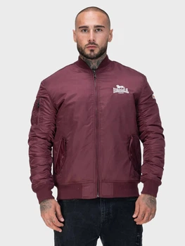 Бомбер чоловічий Lonsdale TERN HILL 117090-2045 M Oxblood/White (4255581586474)