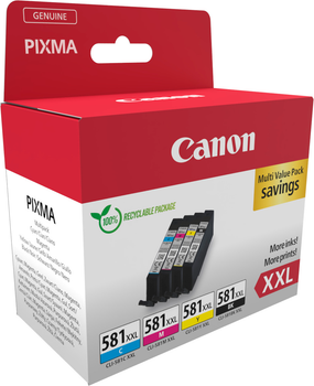 Набір струменевих картриджів Canon CLI-581XXL Multipack чорний/блакитний/пурпуровий/жовтий (1998C006)