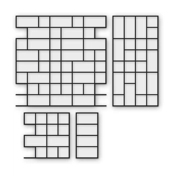 Многоразовый трафарет 89×89 + 89×45 см + 2 откоса, 5 мм — под плитку Плитка 100×200, декоративная штукатурка стен