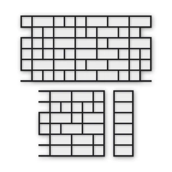 Многоразовый трафарет 91×46 см + 2 откоса, 3 мм — под кирпич Тычковая кладка стандартного кирпича 120×65 мм