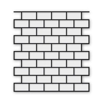 Многоразовый трафарет 82×87 см, 3 мм — под плитку Subway 3×6″ 76×152 мм, кладка ложковая 1/2, декоративная штукатурка стен