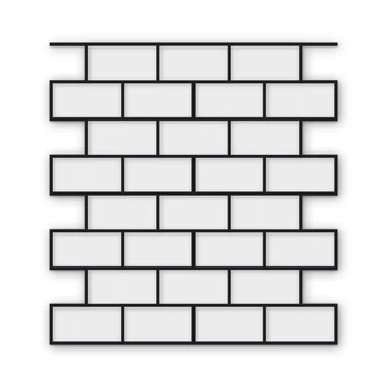 Многоразовый трафарет 85×89 см, 3 мм — под плитку Классическая Metro 100×200 мм, кладка ложковая 1/2, декоративная штукатурка стен