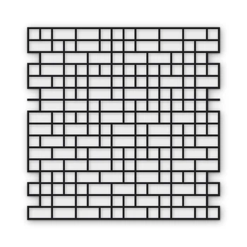 Многоразовый трафарет 97×97 см, 5 мм — под плитку Миникабанчик 50×150 мм, кладка старый город, декоративная штукатурка стен