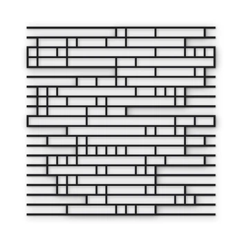 Многоразовый трафарет 96×96 см, 3 мм — под кирпич Roman Ecru 510×40 мм, кладка старый город, декоративная штукатурка стен